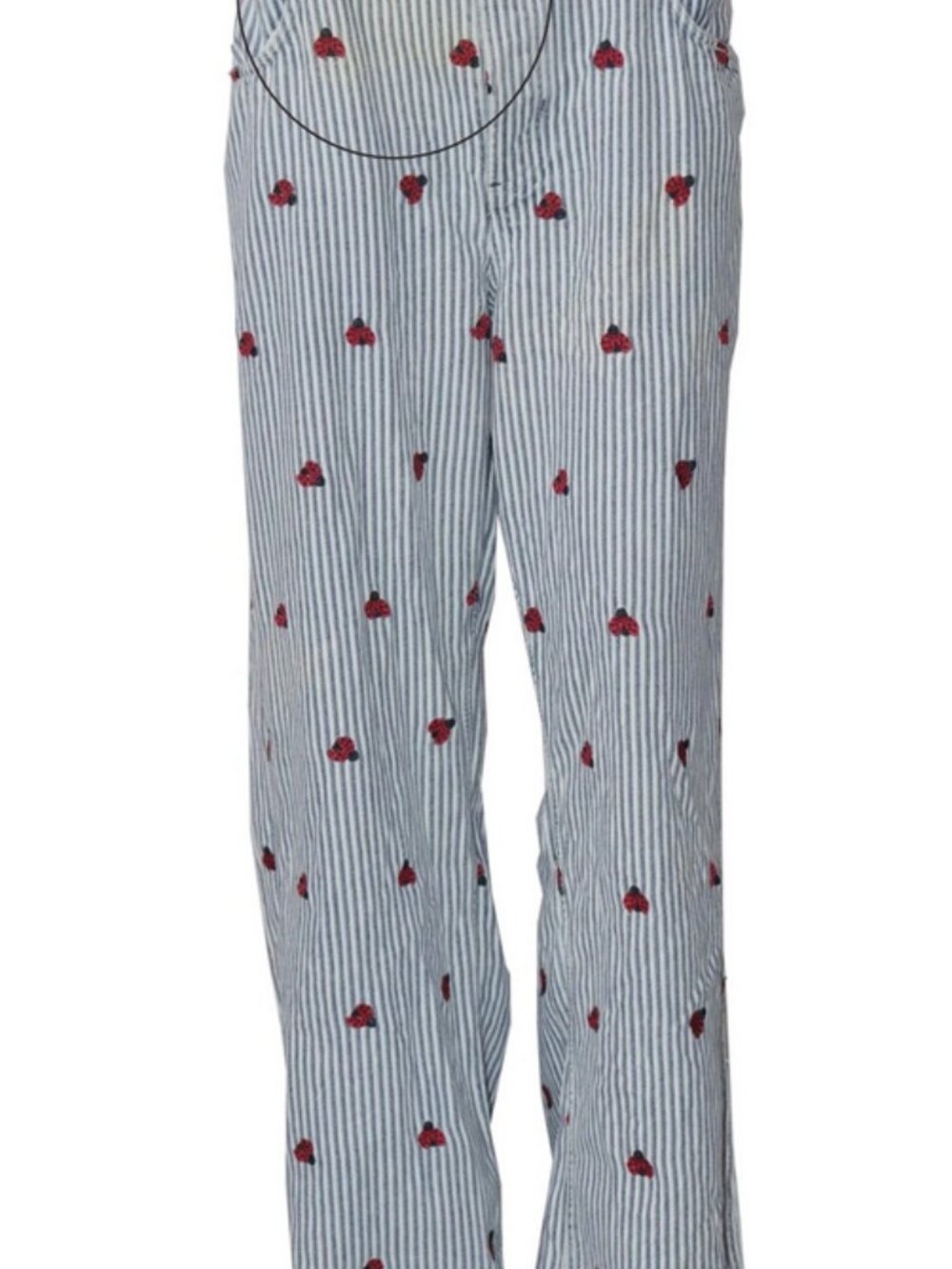Free People We The Free Bugged Out Straight-Leg Jeans Railroad Stripe Print 25 - Picture 6 of 12